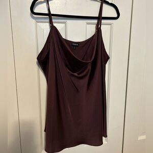 Torrid satin cowl neck sleeveless top